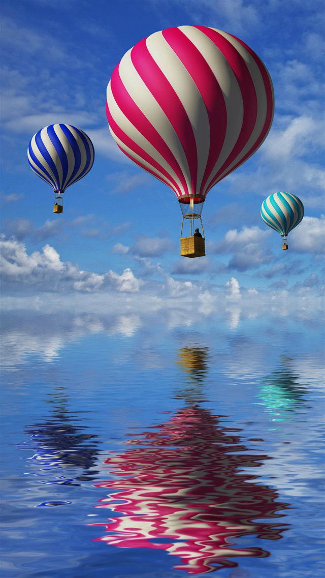 Candy Cane Colored Air Balloons iPhone 8 wallpaper 
