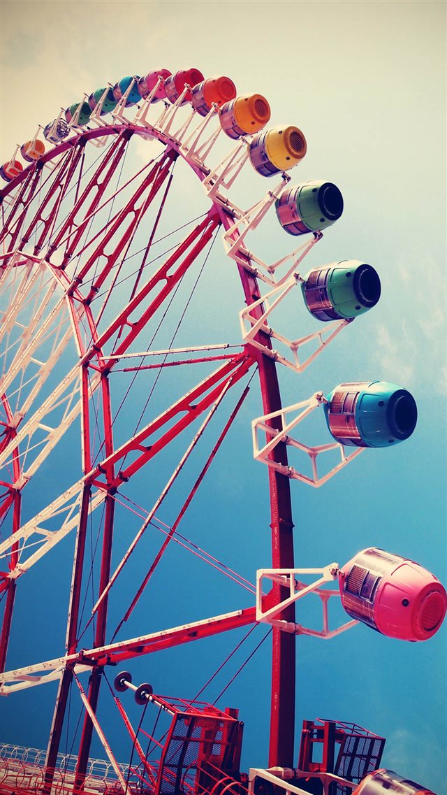 City Ferris Wheel iPhone 8 wallpaper 