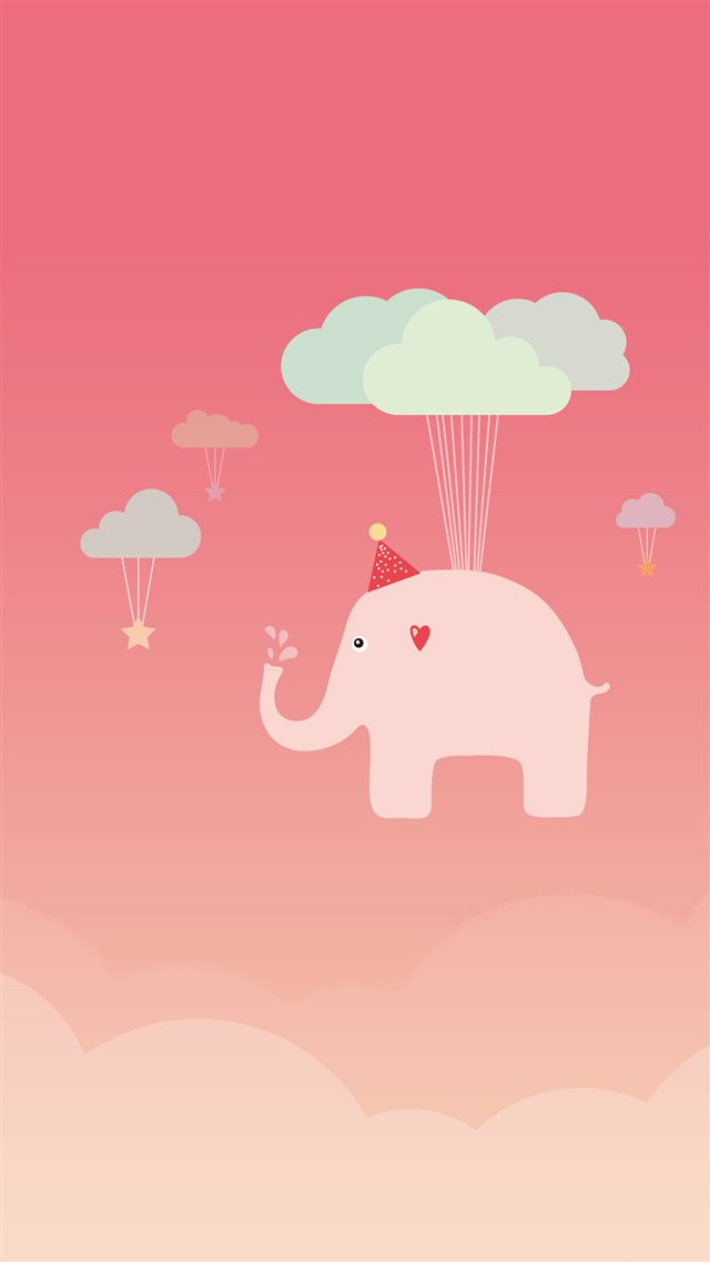 Cute Elephant iPhone 8 wallpaper 