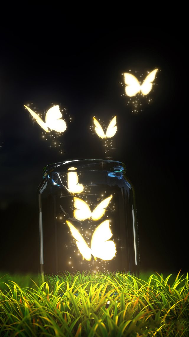 Fantasy Butterfly Jar iPhone 8 wallpaper 
