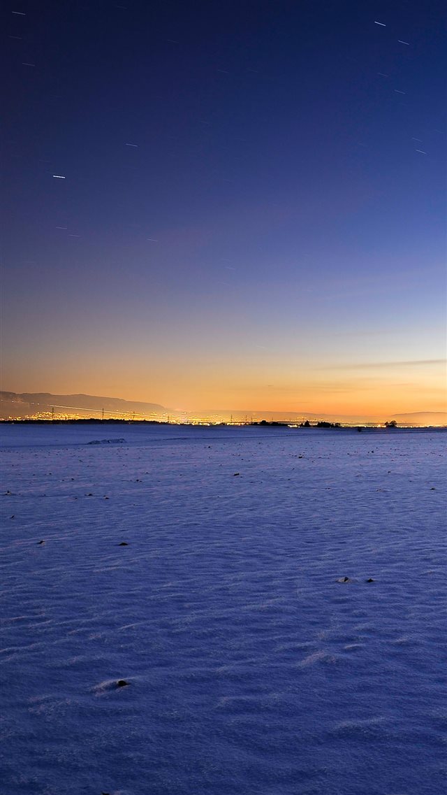 Freezing Night in Switzerland Star Trails Sky iPhone 8 wallpaper 