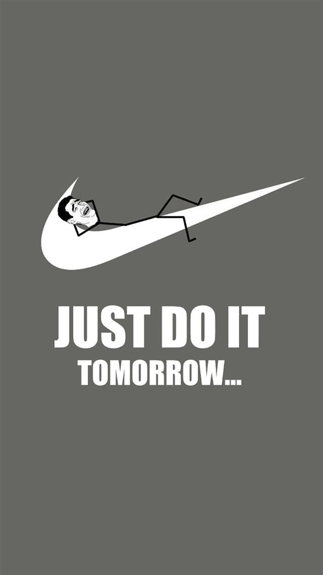 Just Do It Tomorrow Nike iPhone 8 wallpaper 