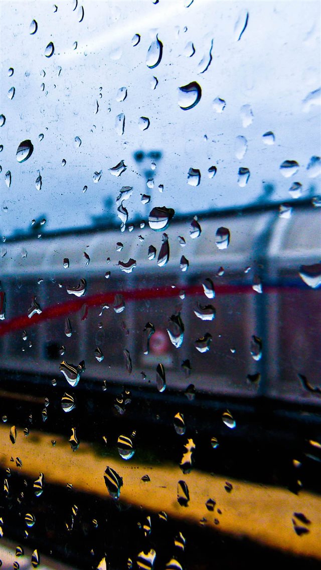 Rainy Train Window iPhone 8 wallpaper 