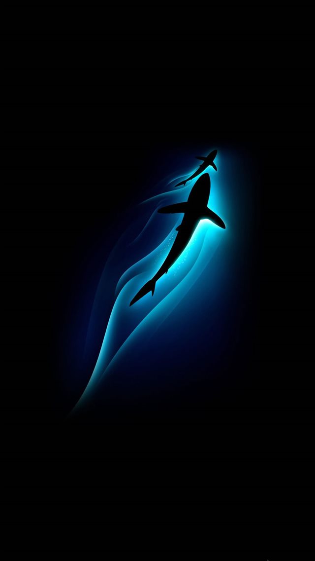 Sharks Ocean Depth Light  iPhone 8 wallpaper 