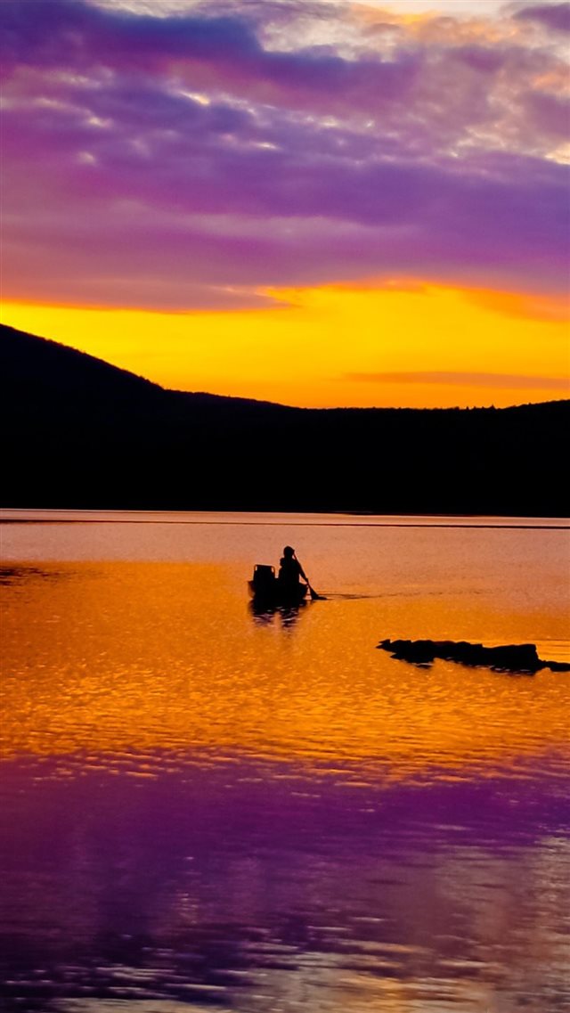 Nature Fantasy Purple Sunset iPhone 8 wallpaper 