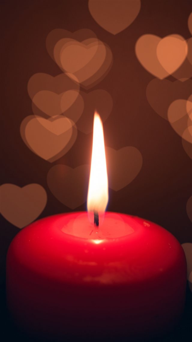 Candle Heart Dark iPhone 8 wallpaper 