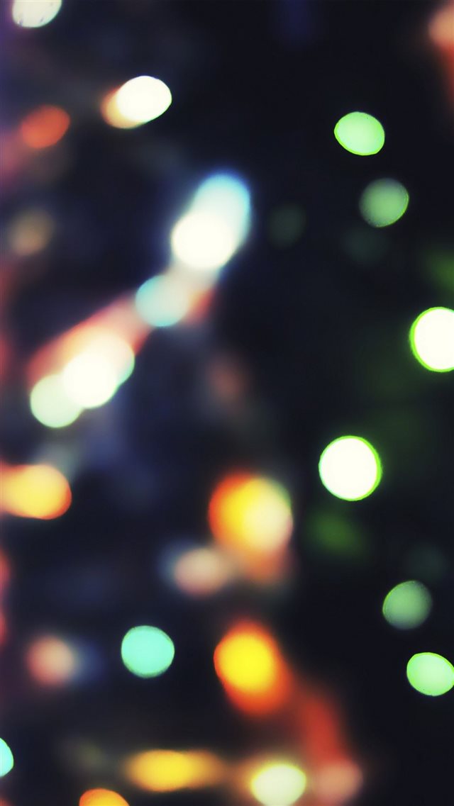 Christmas Tree Lights Bokeh iPhone 8 wallpaper 