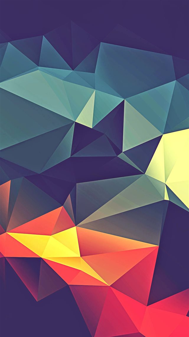 Colorful Polygonal Render iPhone 8 wallpaper 