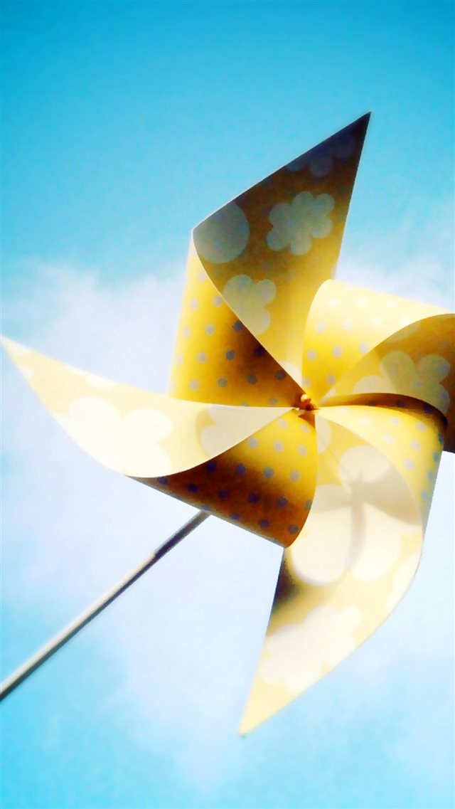 Yellow Pinwheel Macro White Flowers Summer iPhone 8 wallpaper 