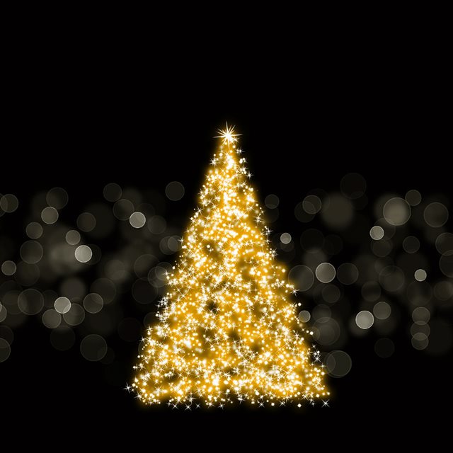 Sparkling Christmas Tree iPad wallpaper 