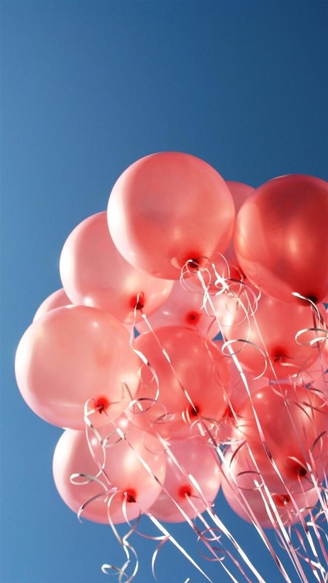 Happy Balloon Bunch In Pure Blue Sky iPhone 8 wallpaper 