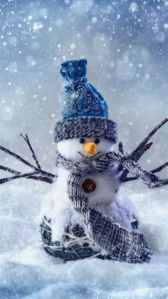 Christmas Snowman New Year iPhone 8 wallpaper 