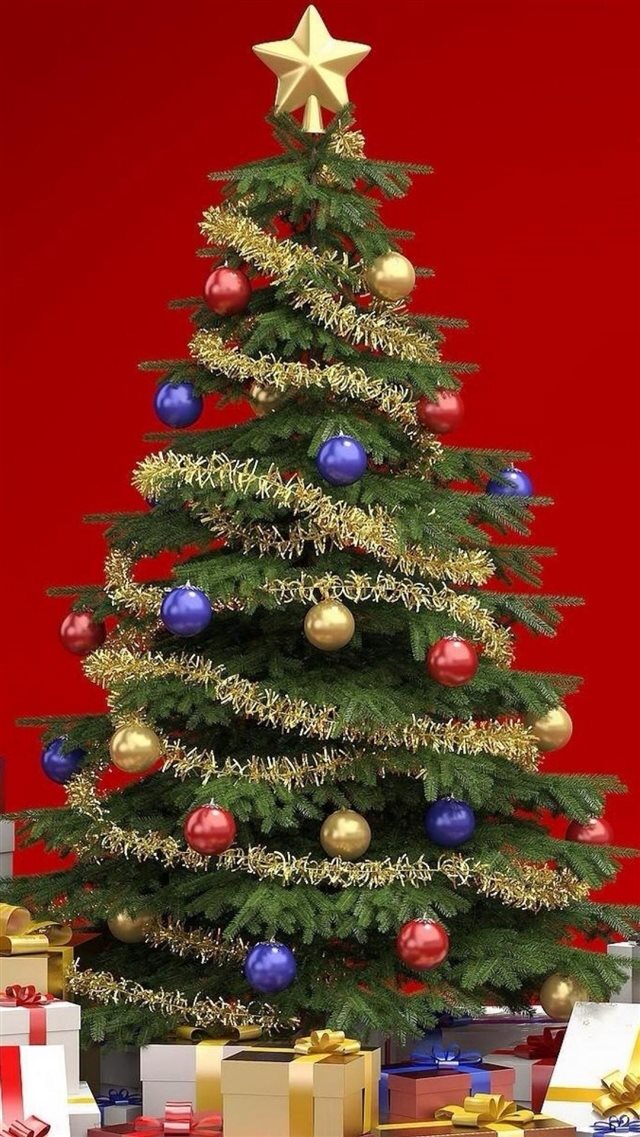 Presents Around Christmas Tree iPhone 8 wallpaper 