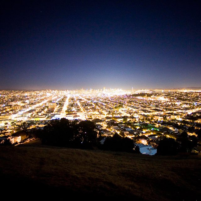 San Fransisco Night Cityscape iPad wallpaper 