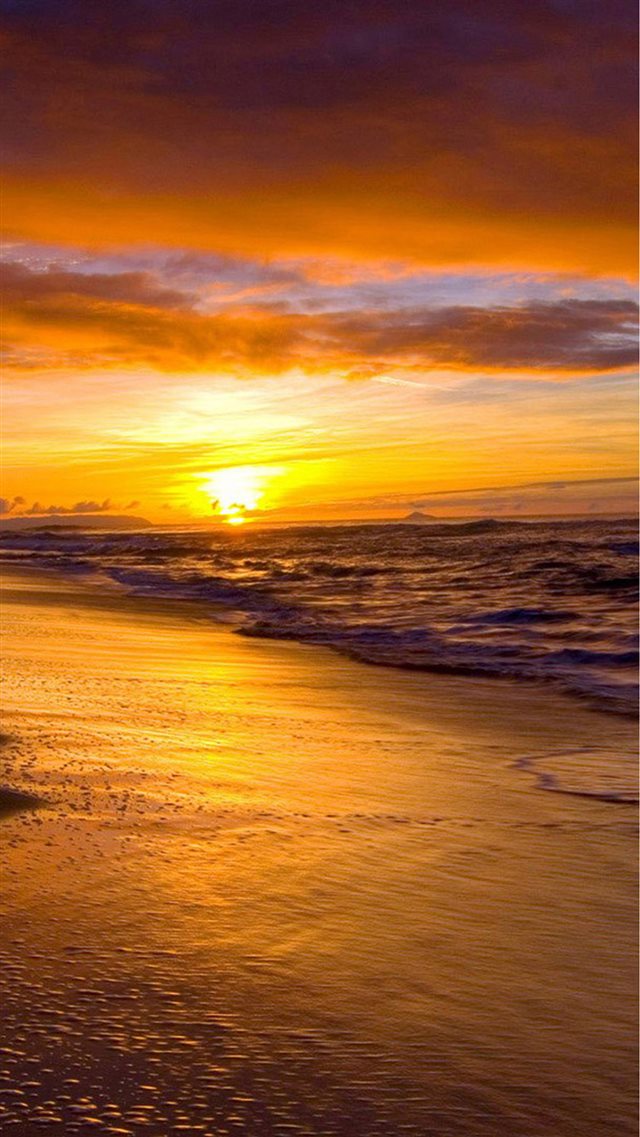 Nature Sunset Beach Skyscape iPhone 8 wallpaper 