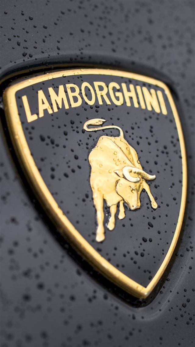 Lamborghini Logo Close up iPhone 8 wallpaper 