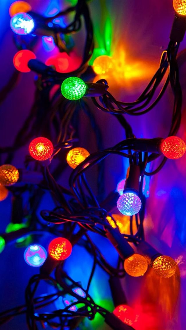 New Year 2015 Colorful Lights Decoration iPhone 8 wallpaper 