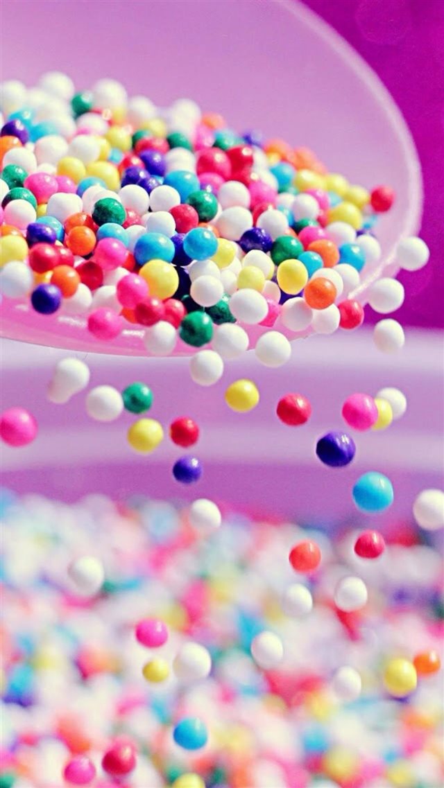 Tumbling Colorful Candy Ball iPhone 8 wallpaper 