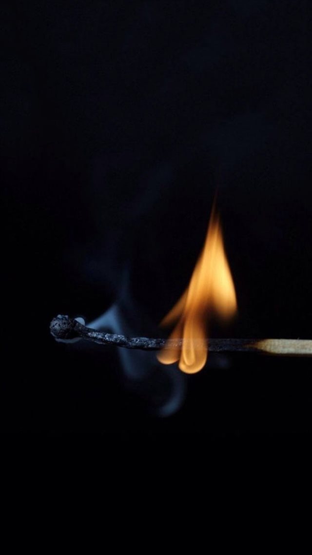 Abstract Simple Burning Match Ash iPhone 8 wallpaper 