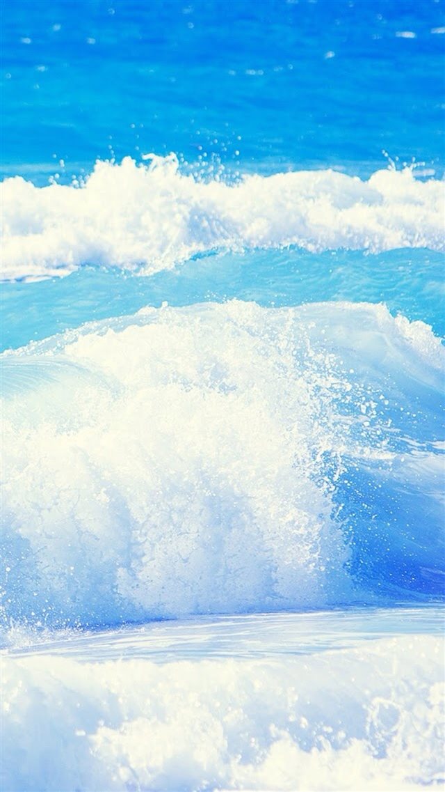 Nature Pure Sunshine Sea Wave iPhone 8 wallpaper 