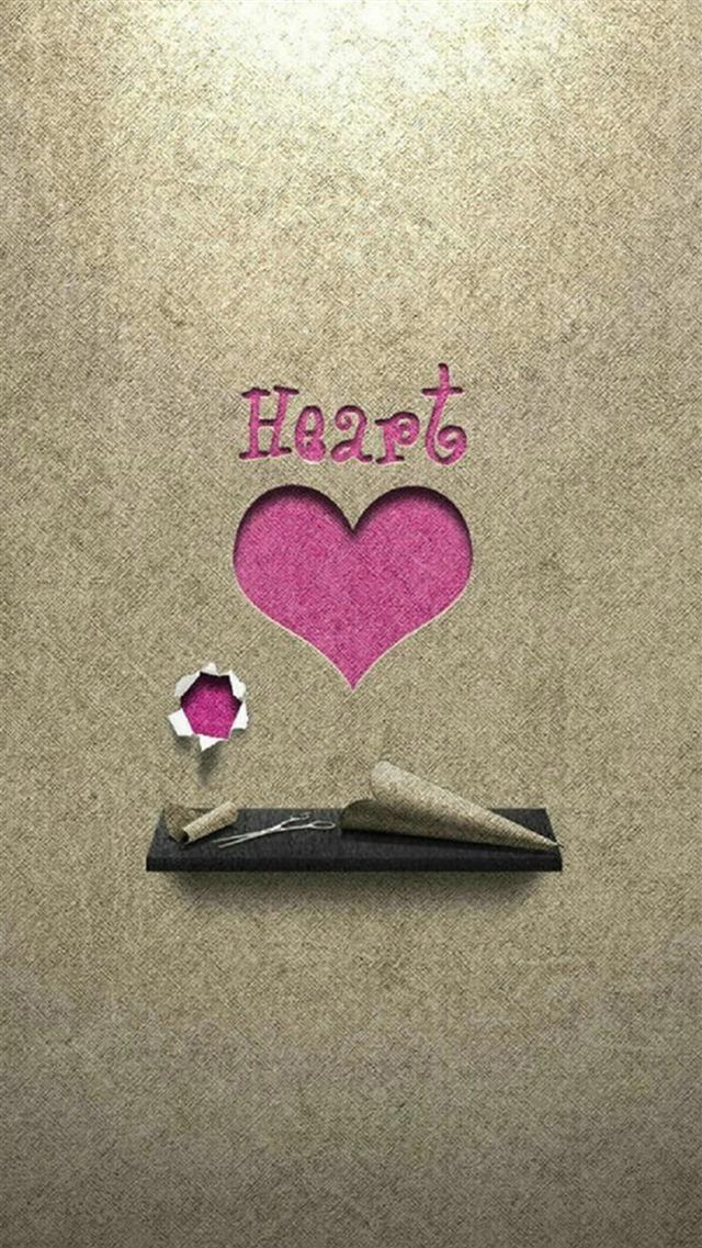 Heart Paper Cutting Background iPhone 8 wallpaper 
