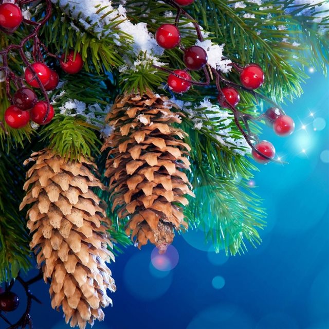 Digital Christmas Tree iPad wallpaper 
