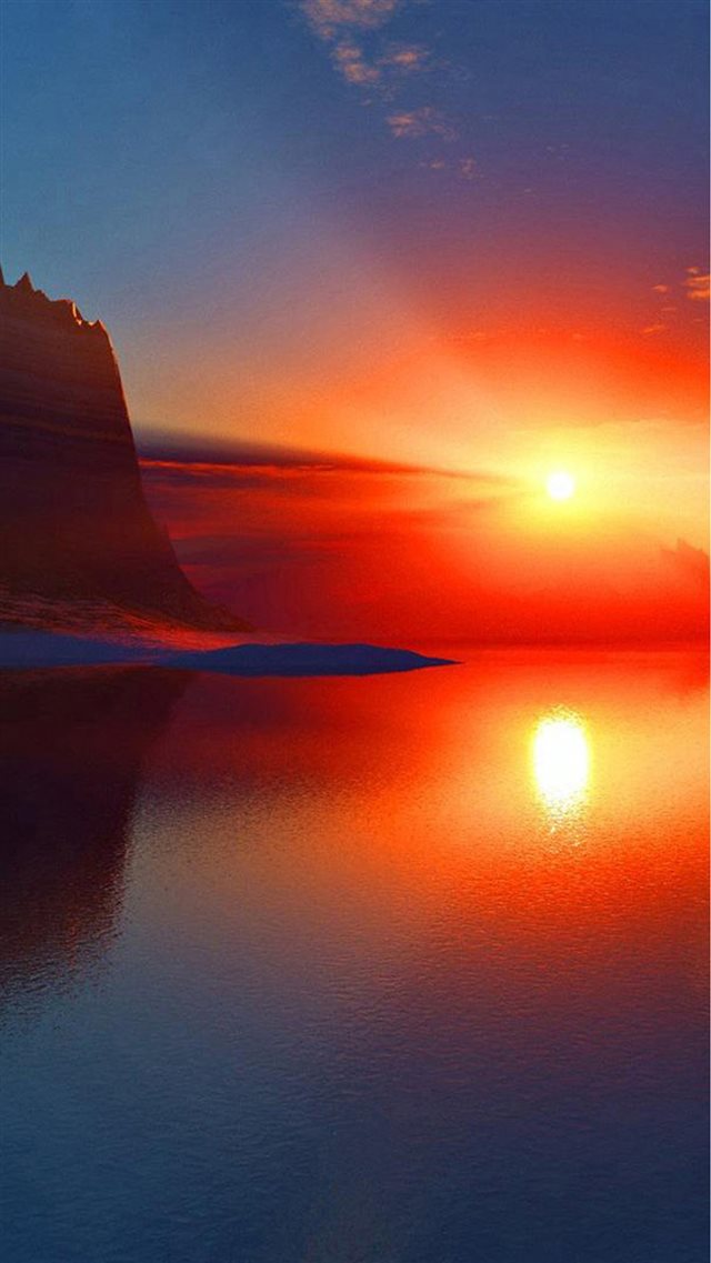 Stunning Ocean Sunset Reflection iPhone 8 wallpaper 