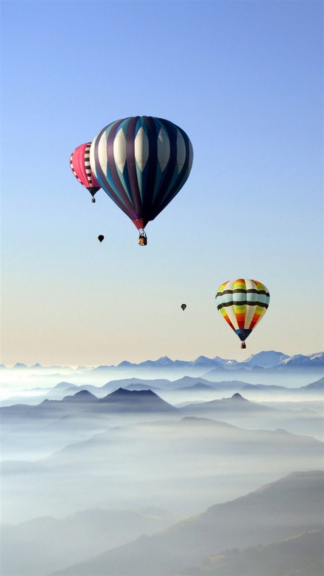 Rare Scenic Hot Air Balloon iPhone 8 wallpaper 