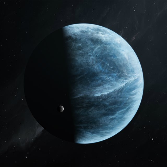Turning Around Planet In Outer Space iPad wallpaper 