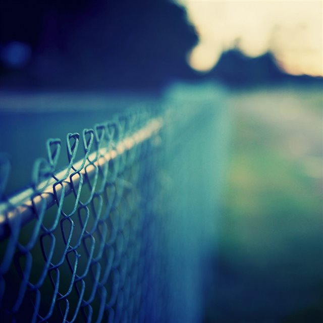 Roadside Fence Bokeh iPad wallpaper 