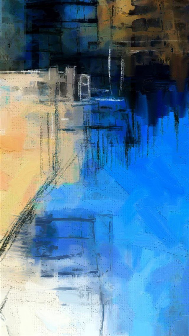 Abstract Paint Art Blue Illust iPhone 8 wallpaper 