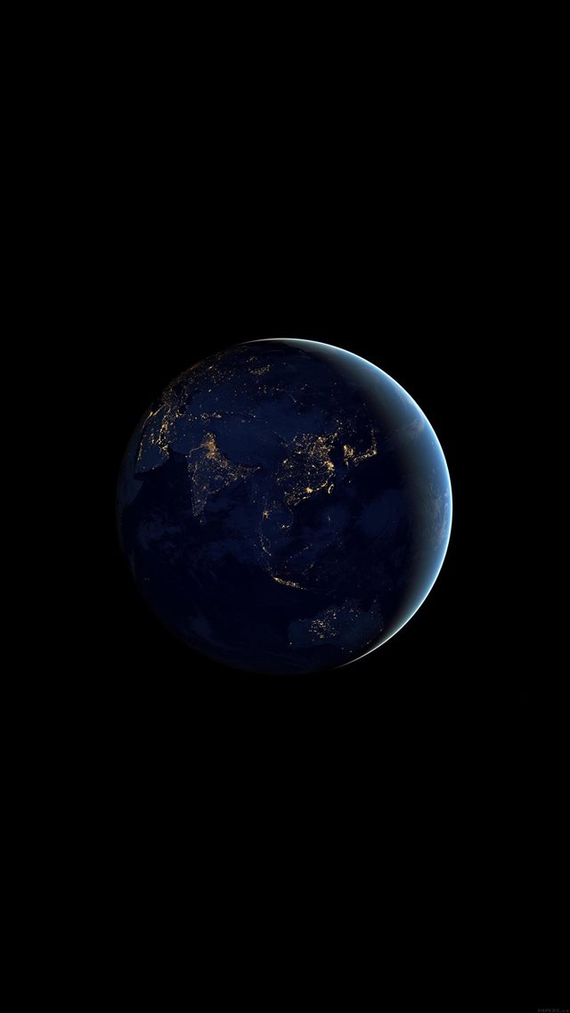 Asia At Night Earth Space Dark iPhone 8 wallpaper 