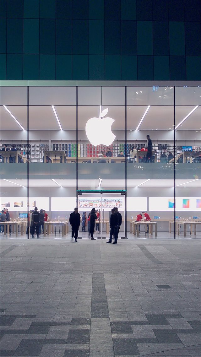 City Apple Store Front Architecture iPhone 8 wallpaper 