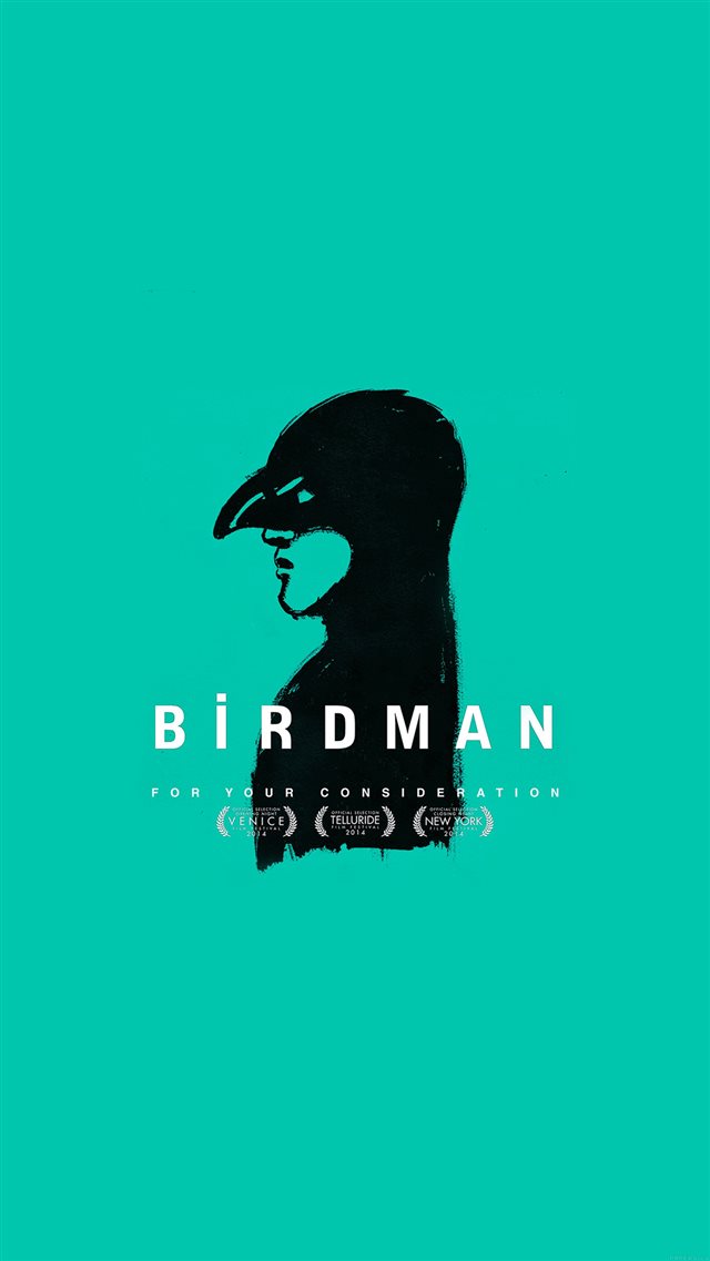 Birdman Poster Green Film iPhone 8 wallpaper 