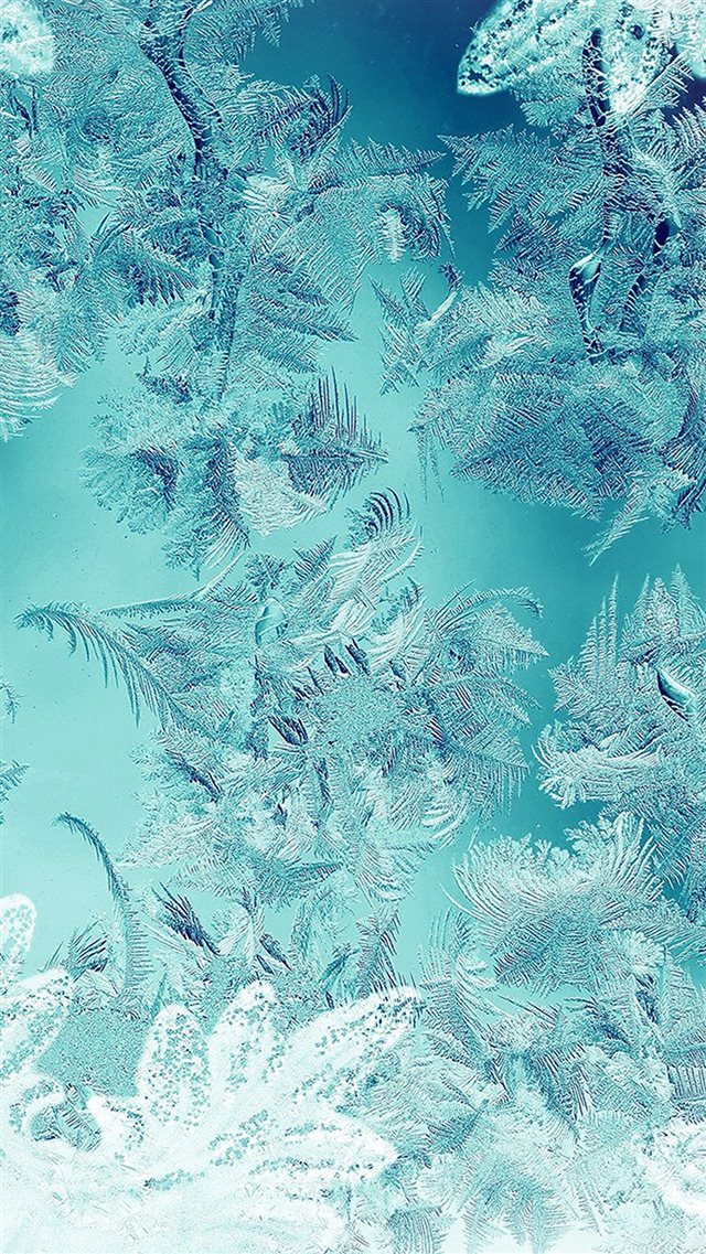 Ice Pattern Green Snow Nauture Christmas iPhone 8 wallpaper 