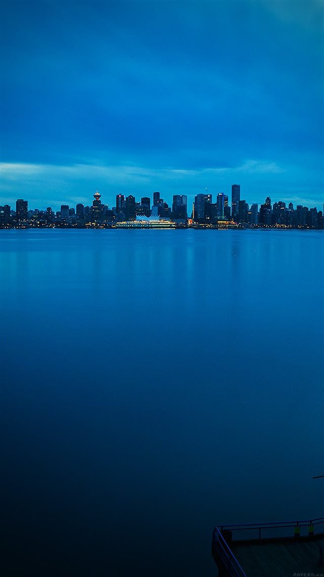 Nature Afternoon Blue City Lake Landscape iPhone 8 wallpaper 