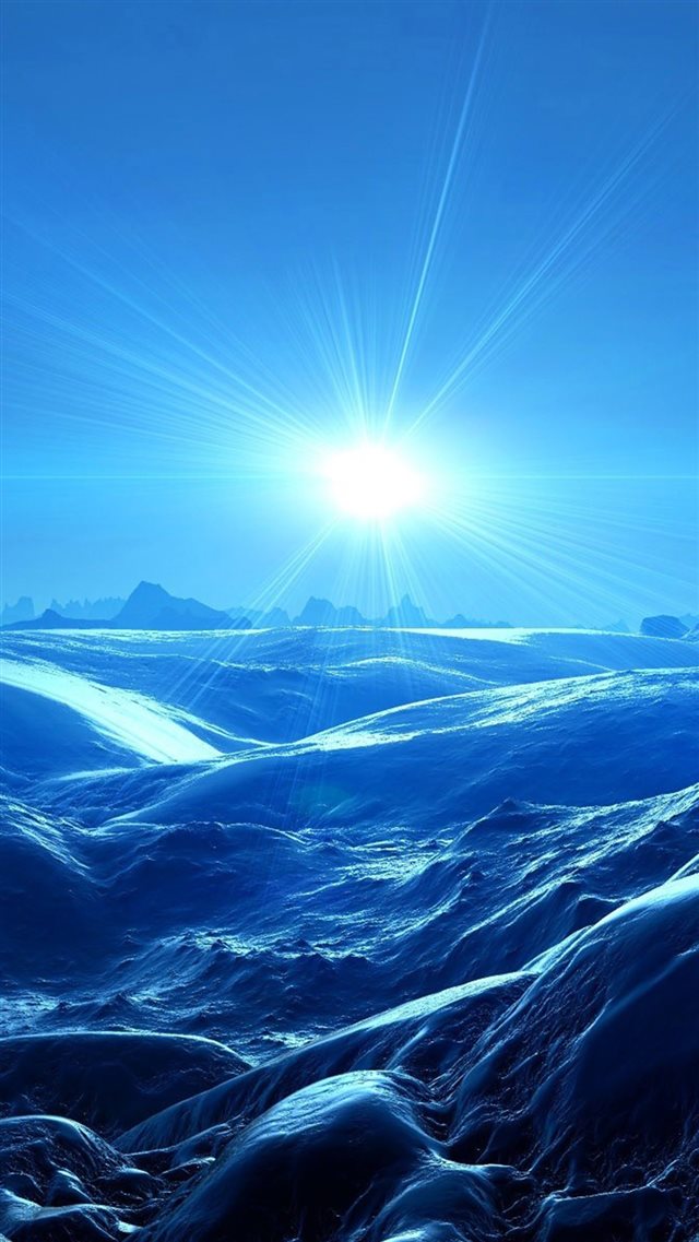 Nature Shine Cold Moonlight Over Mountain Hill Landscape iPhone 8 wallpaper 
