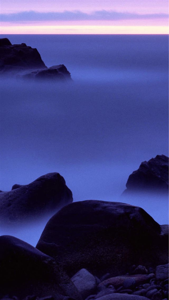 Nature Night Sea View Background iPhone 8 wallpaper 