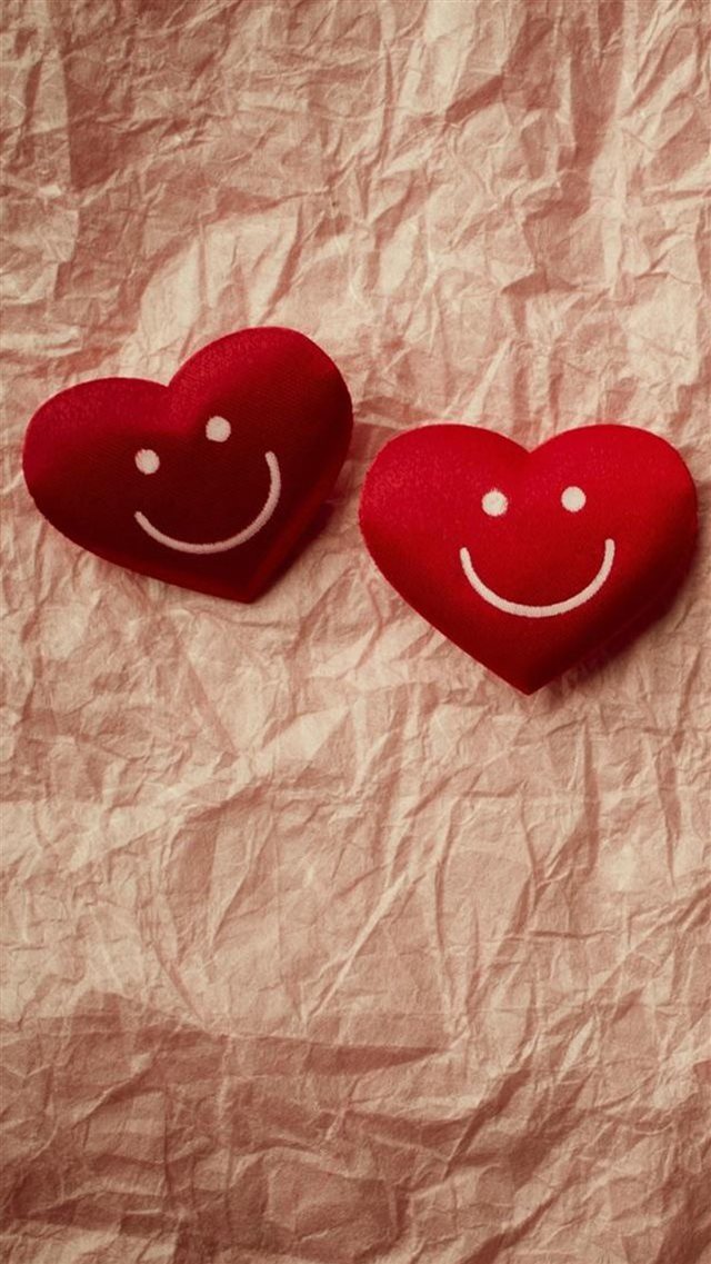 Cute Smile Love Heart Couple Fold Paper iPhone 8 wallpaper 