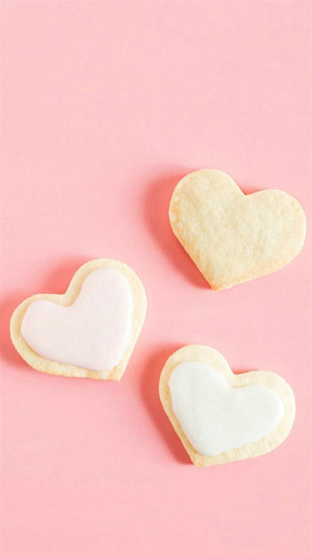 Romance Sweet Love Heart Shape Dessert iPhone 8 wallpaper 