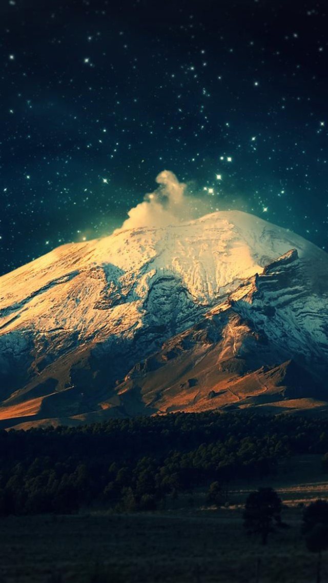 Nature Flare Snowy Mountains In SKy Landscape iPhone 8 wallpaper 