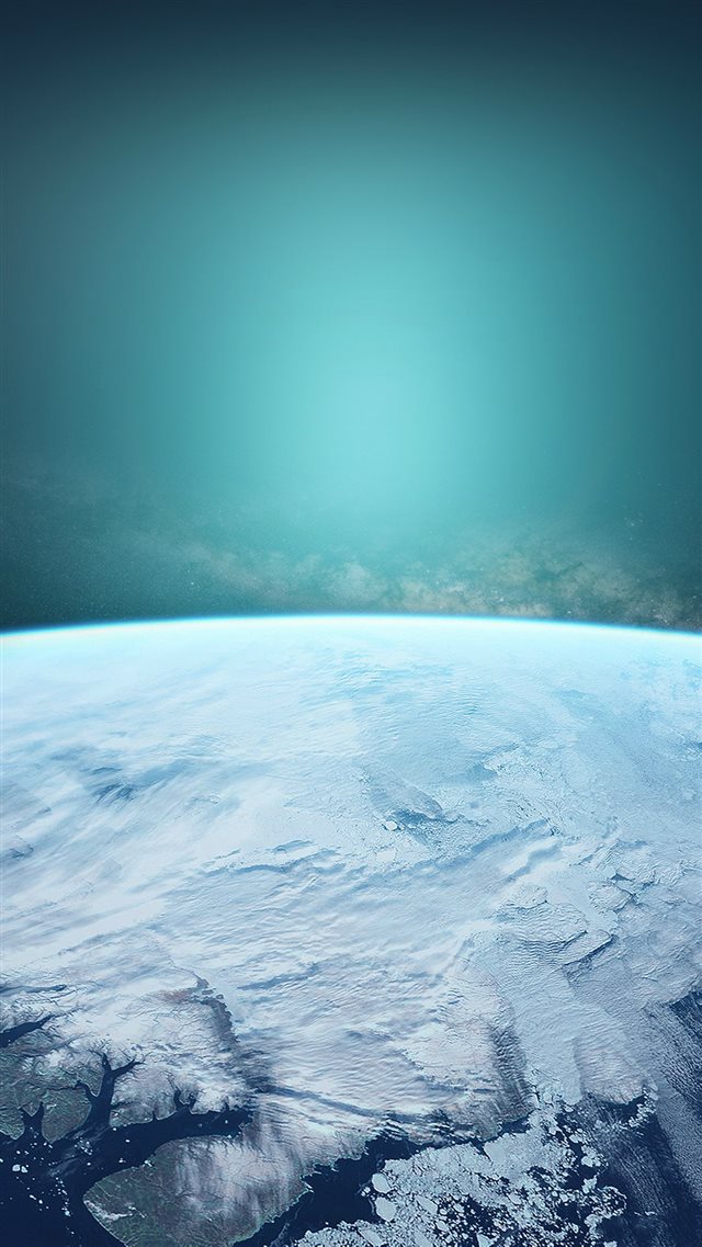 Winter Outer Space Blue Earth Surface iPhone 8 wallpaper 