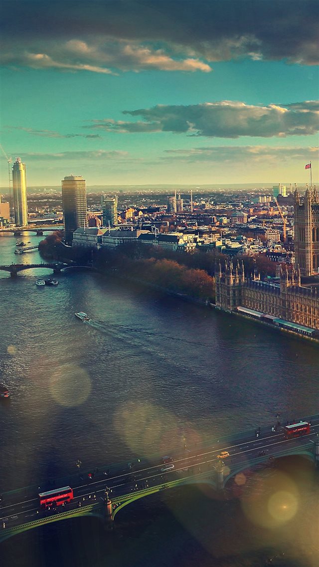England London Skyview City Flare Big Ben iPhone 8 wallpaper 