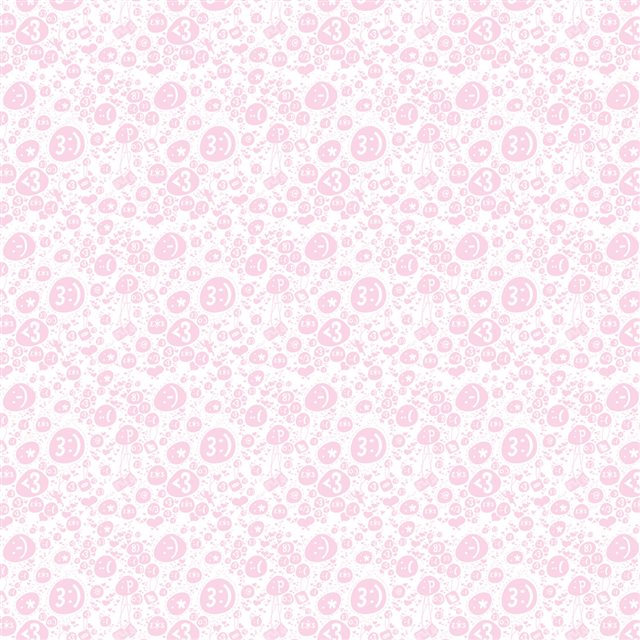 Pink Emoticon Charms Pattern iPad wallpaper 