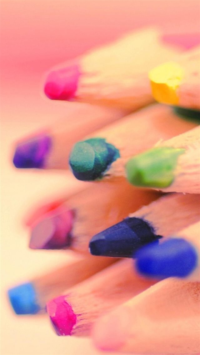 Abstract Colorful Pencil Refill Bokeh iPhone 8 wallpaper 
