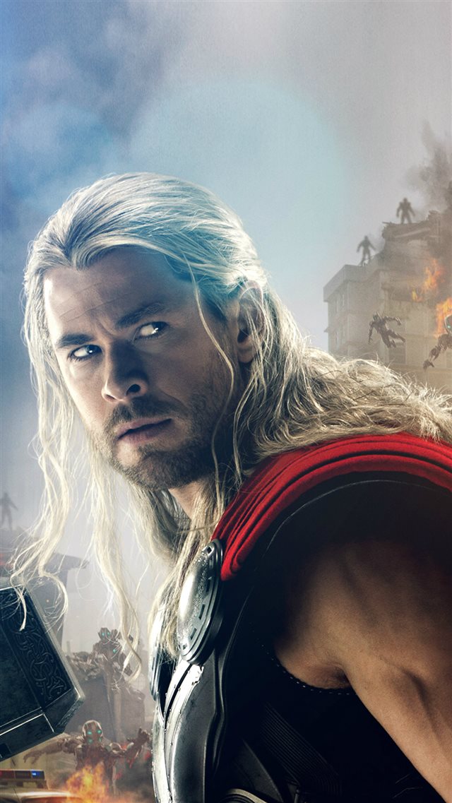 Avengers Age Of Ultron Thor Chris Hemsworth iPhone 8 wallpaper 