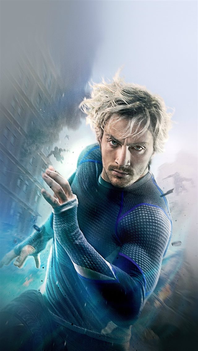 Avengers Age Of Ultron Aaron Taylor Johnson Quicksilver iPhone 8 wallpaper 
