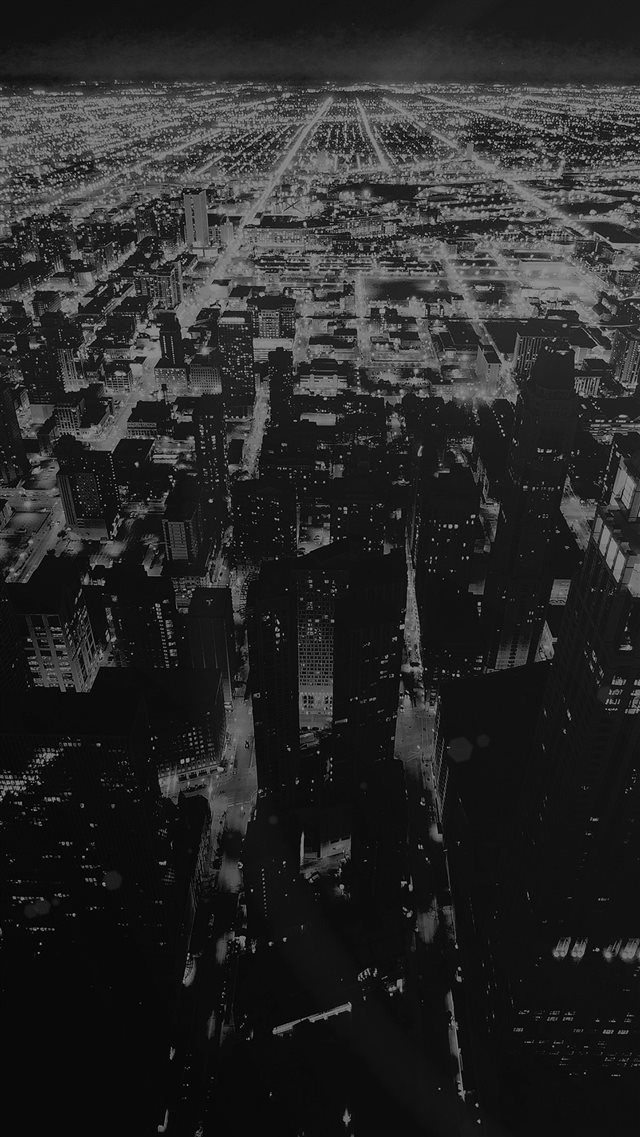 Chicago Night Sky City Dark iPhone 8 wallpaper 