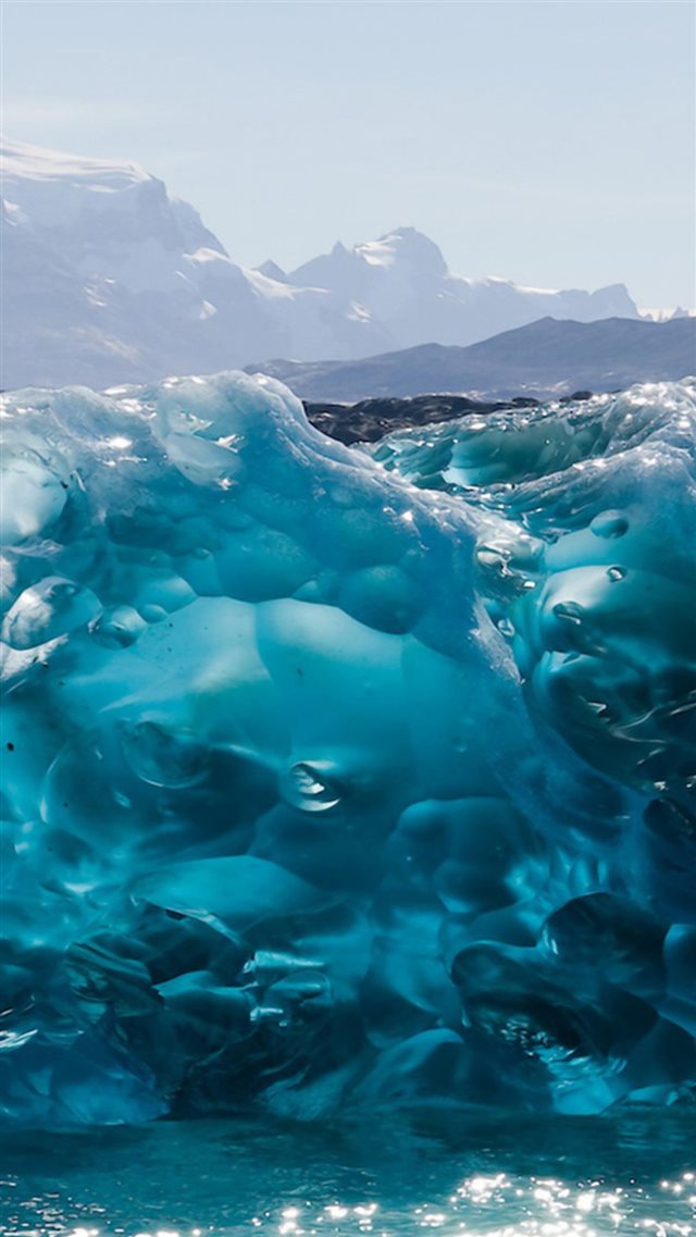 Mountains Ocean Surging Wave Splash Landscape iPhone 8 wallpaper 