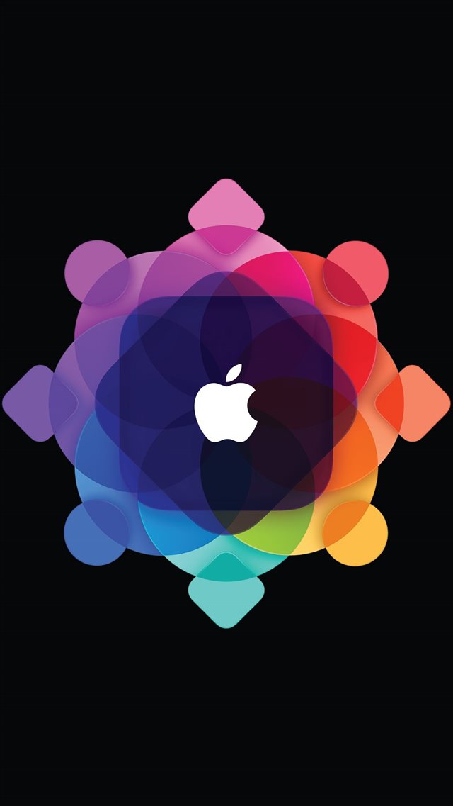 Abstract Overlap Pattern Apple Logo iPhone 8 wallpaper 